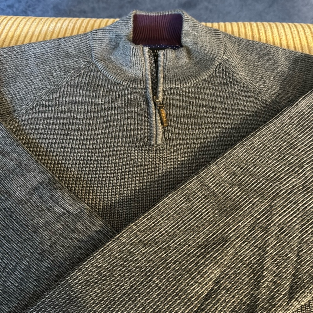Men’s Ted Baker grey quarter zip sweater